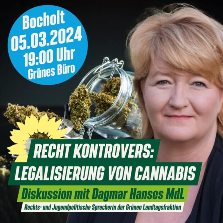 Recht kontrovers: Diskussion über Cannabis Legalisierung mit Dagmar Hanses MdL